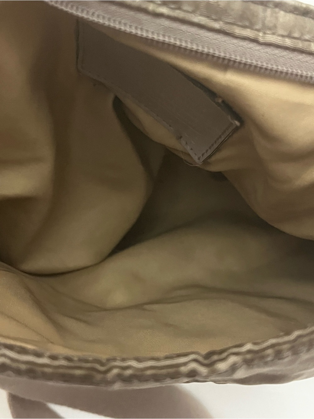 Coach Signature Getaway Nylon File Crossbody Bag Grey Taupe F77408 - Picture 12 of 14